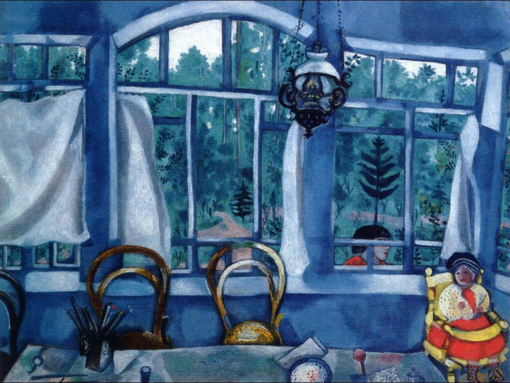 Fenêtre sur un jardin contemporain Marc Chagall Peintures à l'huile